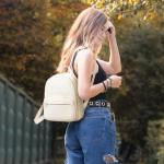 Stylish Vegan Leather Mini Backpack for Women