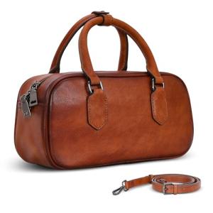 HESHE Vintage Leather Crossbody Bag for Women