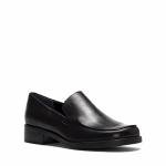 Franco Sarto Women's Black Leather Slip On Loafer