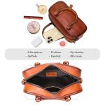 HESHE Vintage Leather Crossbody Bag for Women