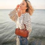 HESHE Vintage Leather Crossbody Bag for Women