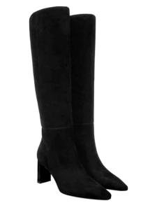 Coutgo Black Knee High Chunky Heel Boots Size 7