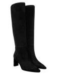Coutgo Black Knee High Chunky Heel Boots Size 7