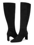 Coutgo Black Knee High Chunky Heel Boots Size 7