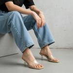 CUSHIONAIRE Women's Doral Lucite Kitten Heel Mules