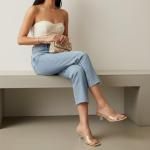 CUSHIONAIRE Women's Doral Lucite Kitten Heel Mules