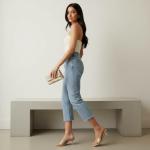 CUSHIONAIRE Women's Doral Lucite Kitten Heel Mules