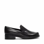 Franco Sarto Women's Black Leather Slip On Loafer