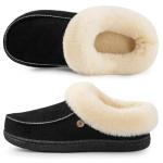 Luxury Comfy Moccasin Slippers with Fuzzy Collar