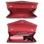 Dasein Burgundy Satin Evening Rhinestone Clutch