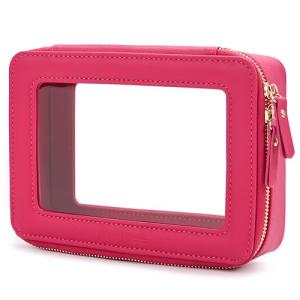 Aveniee Hot Pink Clear Makeup Bag Organizer