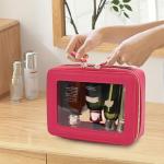 Aveniee Hot Pink Clear Makeup Bag Organizer
