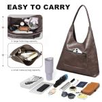 Retro Vegan Leather Hobo Bag for Women