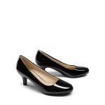 DREAM PAIRS Women's Black Low Heel Pumps