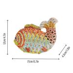 Tngan Mini Rhinestone Fish Clutch Bag, Multicolor