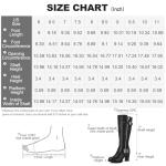 Mysoft Women's Chunky Heel Knee High Winter Boots