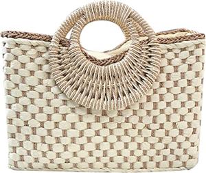 QZUnique Hand-woven Straw Summer Beach Bag
