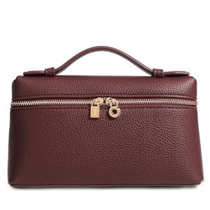 Rejolly Burgundy Leather Crossbody Bag for Women