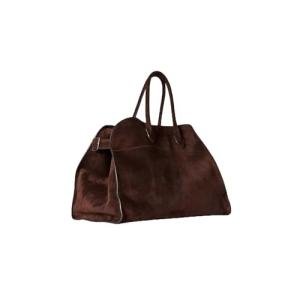 Luxury Suede Women's Satchel Tote Bag - Brown