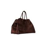 Luxury Suede Women's Satchel Tote Bag - Brown