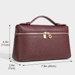 Rejolly Burgundy Leather Crossbody Bag for Women