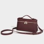 Rejolly Burgundy Leather Crossbody Bag for Women
