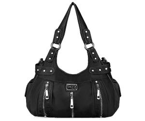 Chic Black Vegan Leather Hobo Bag for Women