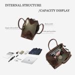 Luxury Suede Women's Satchel Tote Bag - Brown