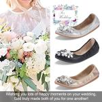 Sparkly Rhinestone Foldable Ballet Flats for Women