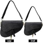 Woven Crocodile Leather Crossbody Shoulder Bag