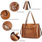 S-ZONE Women's Leather Top Handle Satchel Bag