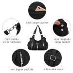 Chic Black Vegan Leather Hobo Bag for Women