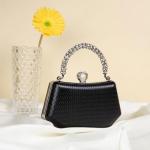 Sparkly Black Bridal Clutch Evening Purse