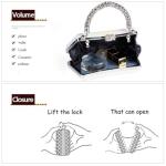 Sparkly Black Bridal Clutch Evening Purse