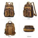 Angel Kiss Soft Leather Multi Pocket Backpack Purse