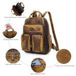 Angel Kiss Soft Leather Multi Pocket Backpack Purse