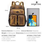 Angel Kiss Soft Leather Multi Pocket Backpack Purse