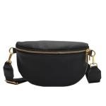 Premium Black Leather Crossbody Bag for Women
