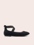 DREAM PAIRS Women's Stylish Black Ankle Strap Flats