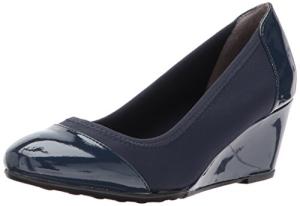 LifeStride Juliana Navy Stretch Wedge Pumps for Women