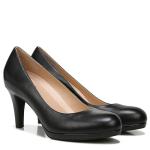 Naturalizer Michelle Black Leather Pump for Women