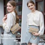 Sparkling Gold Crystal Evening Handbag with Chain Strap