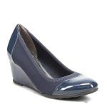 LifeStride Juliana Navy Stretch Wedge Pumps for Women