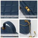 DORIS&JACKY Mini Quilted Crossbody Bag in Blue