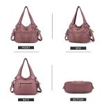 Stylish Women's Tote Bag in Pink Leather