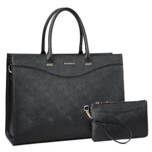 BASA BELA 16-Inch Leather Laptop Tote Bag