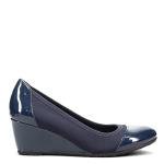 LifeStride Juliana Navy Stretch Wedge Pumps for Women