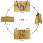 Bealin Retro Snake Print Crossbody Satchel Bag