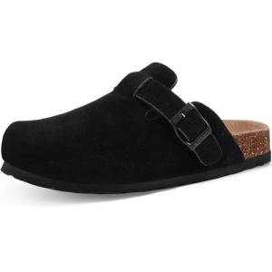 KIDMI Vegan Suede Clogs with Cork Footbed