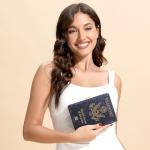 Retro Crystal Clutch Bag for Women - Navy